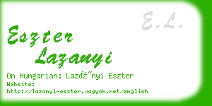 eszter lazanyi business card